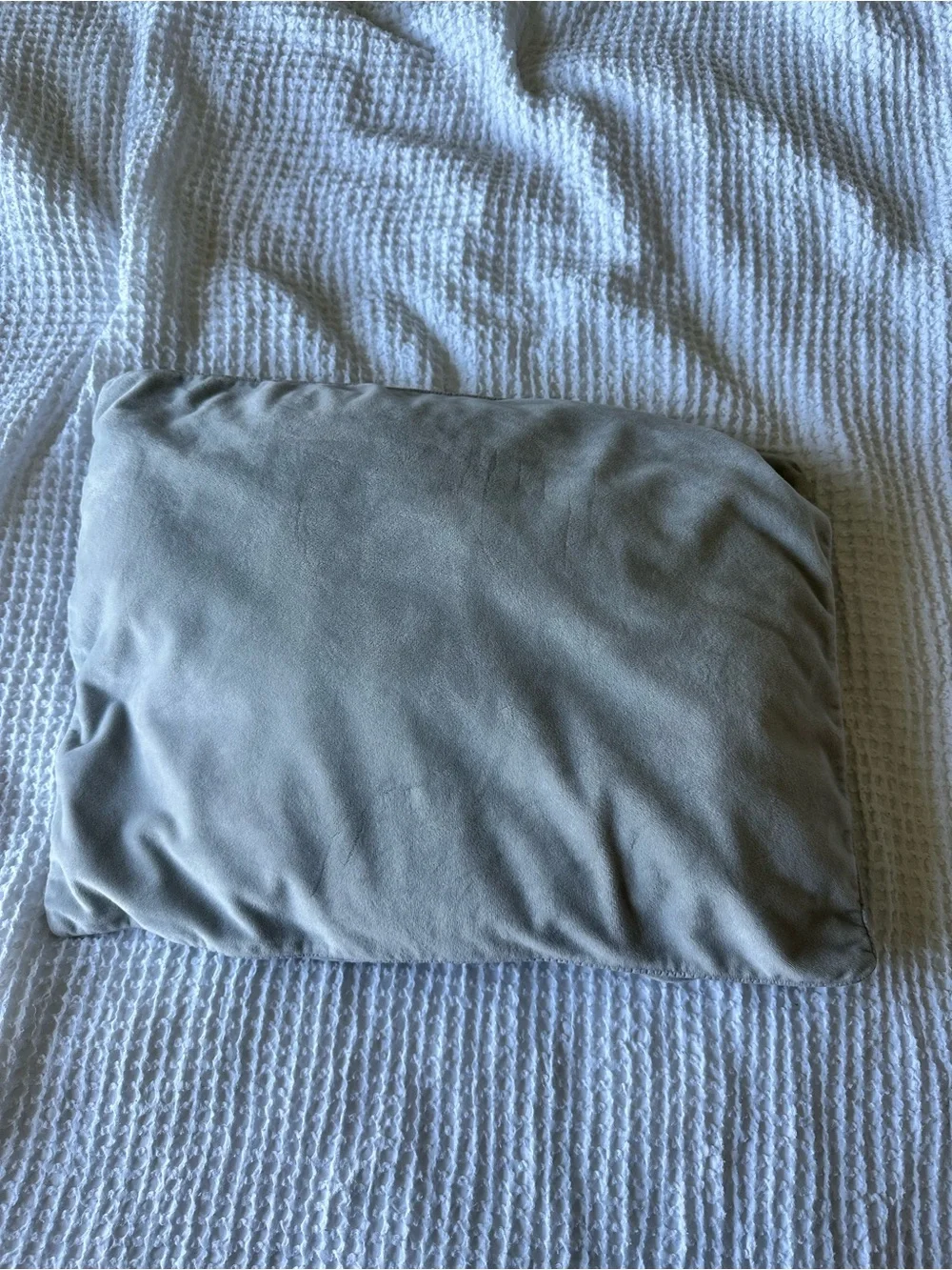Pottery Barn Kids 16x20 Gray Velvet Pillow Cover + Insert PBK